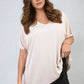 Short Sleeve V-Neck Loose Top