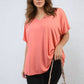 Short Sleeve V-Neck Loose Top