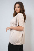 Short Sleeve V-Neck Loose Top - BB Fashion Outlet