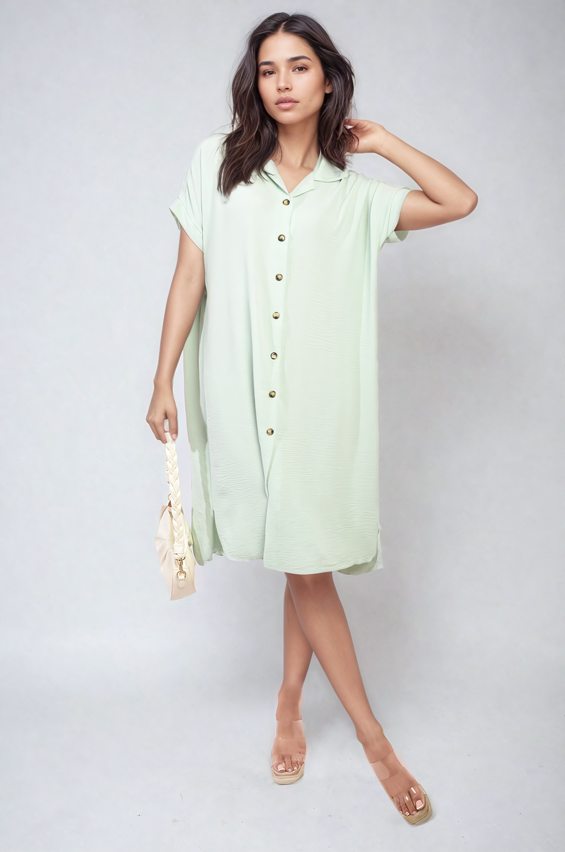 Button Front Shirt Dress