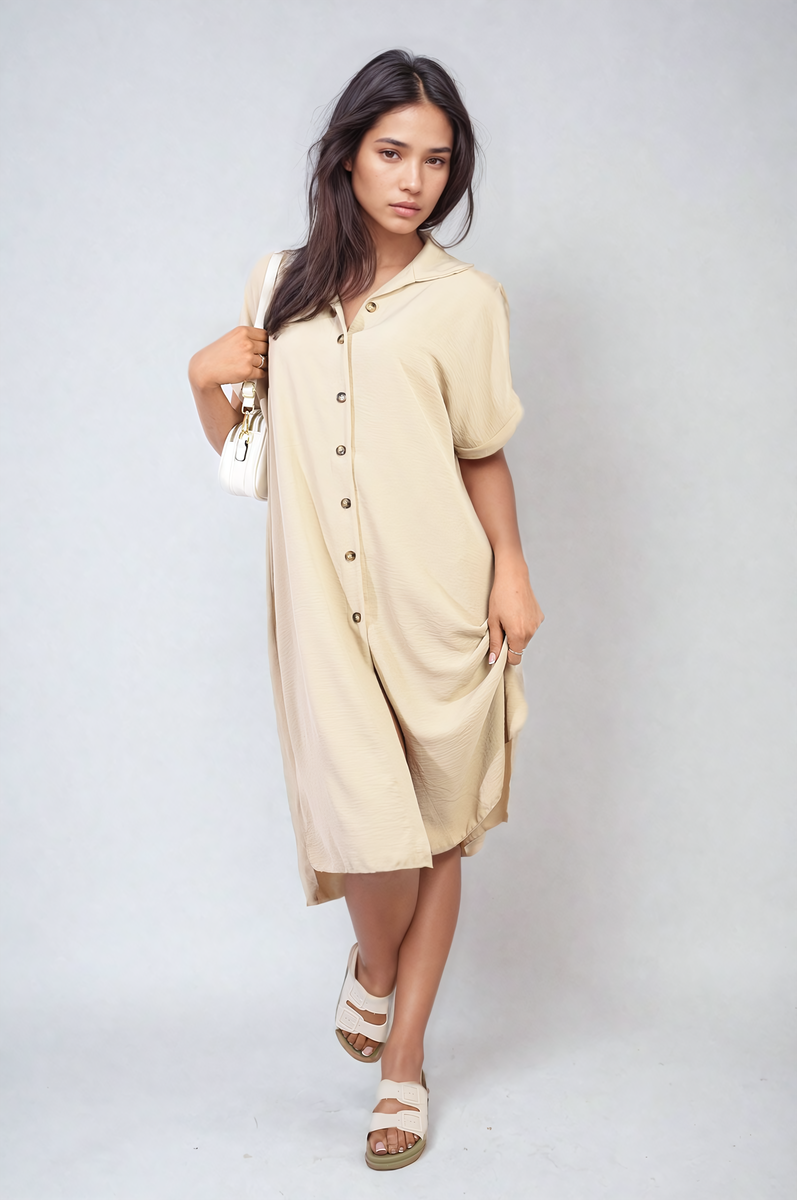 Button Front Shirt Dress