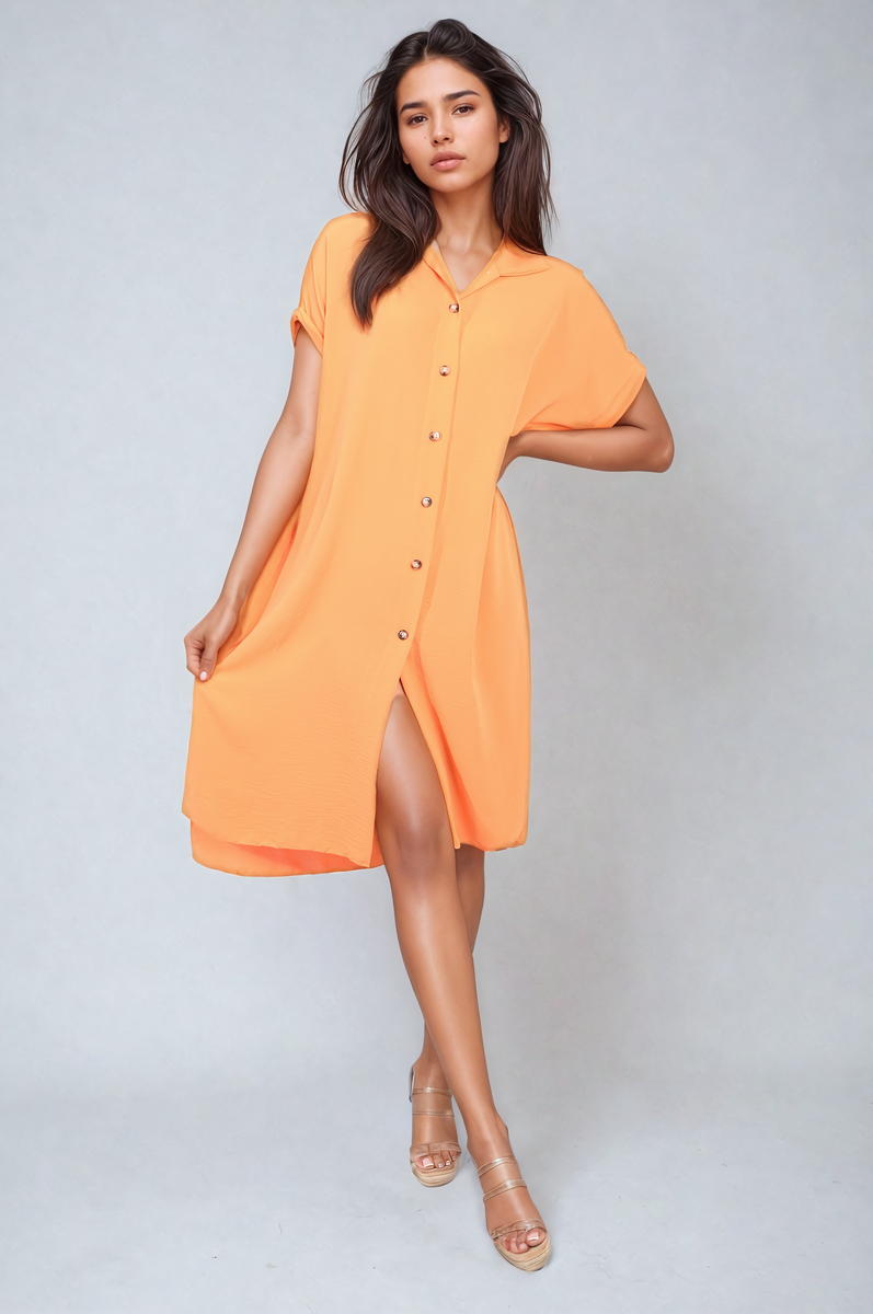 Button Front Shirt Dress