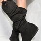 Tassle Detail Rouched Ankle Boots