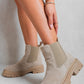 Chunky Chelsea Suede Ankle Boots