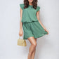 Ruffle Trim Sleeve Top and Shorts Co-ord Set