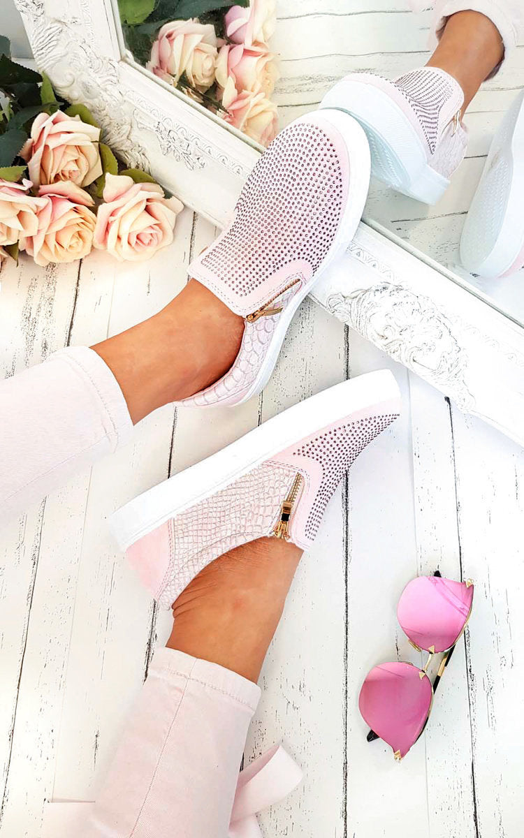 Slip On Embellished Trainers