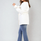 Collared Long Sleeve V-Neck Belted Blazer Jacket