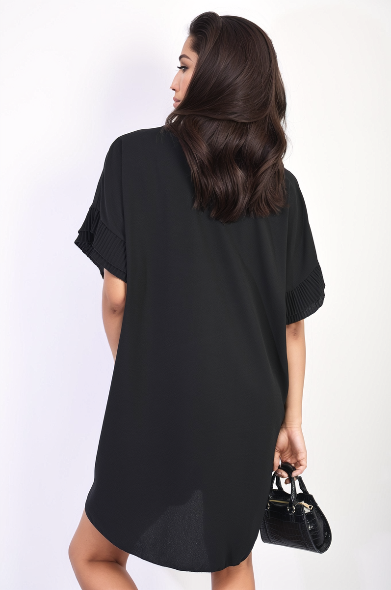 Ruffled Sleeve Mini Dress - BB Fashion Outlet