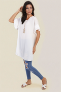 Ruffled Sleeve Mini Dress - BB Fashion Outlet