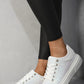 Glitter Lace Up Slip On Trainers