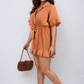 Pleated Frill Ruffle Tie Waist Playsuit - BB Fashion Outlet