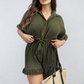 Pleated Frill Ruffle Tie Waist Playsuit - BB Fashion Outlet