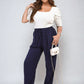 Drawstring High Waist Trouser with Side Pockets