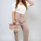 Drawstring High Waist Trouser with Side Pockets