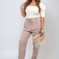 Drawstring High Waist Trouser with Side Pockets