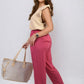 Drawstring High Waist Trouser with Side Pockets