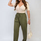 Drawstring High Waist Trouser with Side Pockets