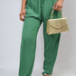 Drawstring High Waist Trouser with Side Pockets