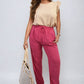 Drawstring High Waist Trouser with Side Pockets