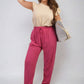 Drawstring High Waist Trouser with Side Pockets