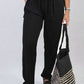 Drawstring High Waist Trouser with Side Pockets