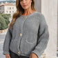 Chunky Cable Button Knit Cardigan