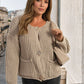 Chunky Cable Button Knit Cardigan