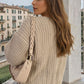 Chunky Cable Button Knit Cardigan