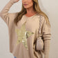 Sequin Star Oversized Knitted Jumper