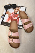 Double Buckle Strap Sandals - BB Fashion Outlet