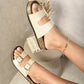 Double Buckle Strap Sandals