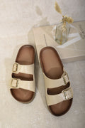 Double Buckle Strap Sandals - BB Fashion Outlet