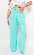 Drawstring Gathered Waist Wide Leg Trouser - BB Fashion Outlet