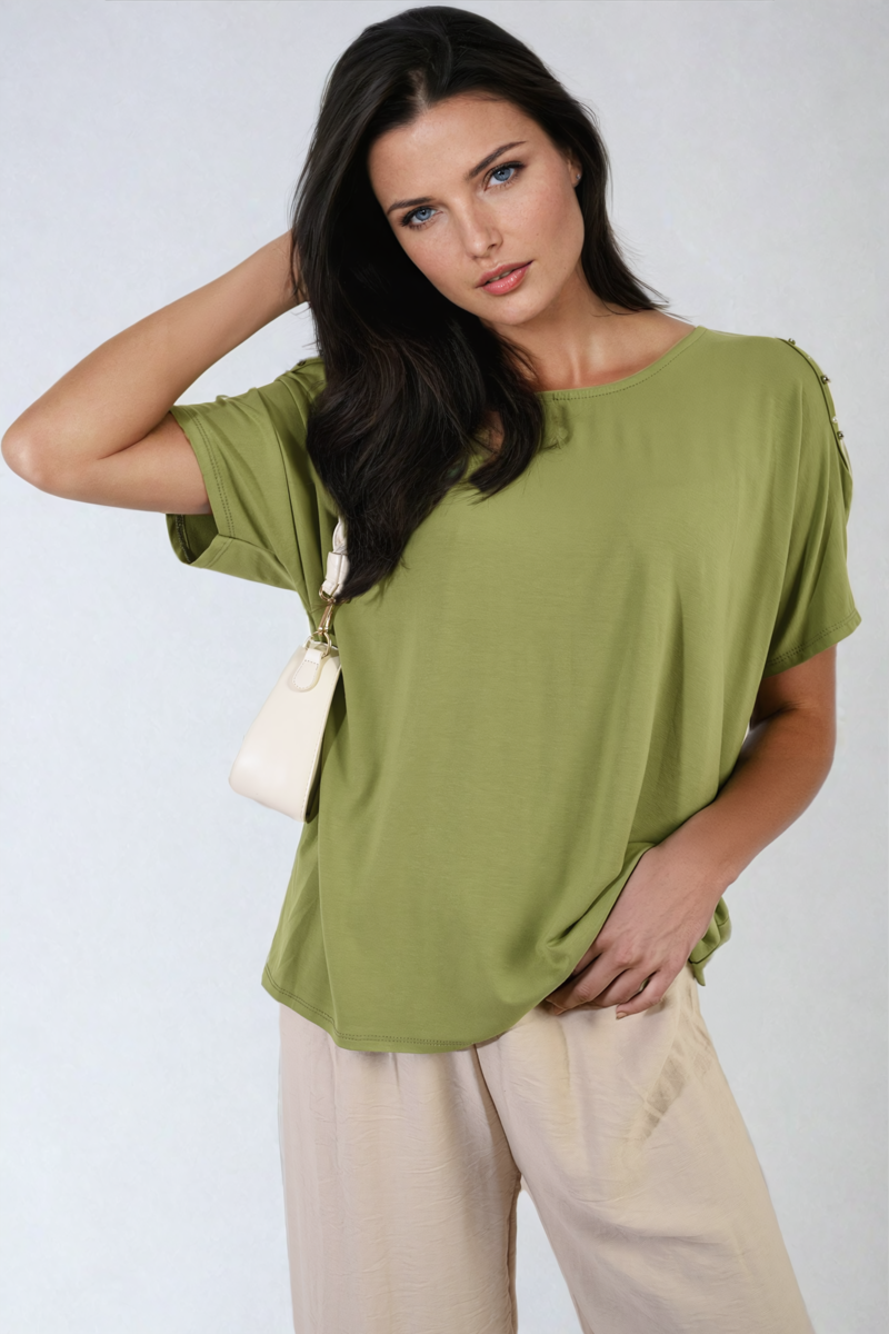 Pearl Cold Shoulder Top - BB Fashion Outlet