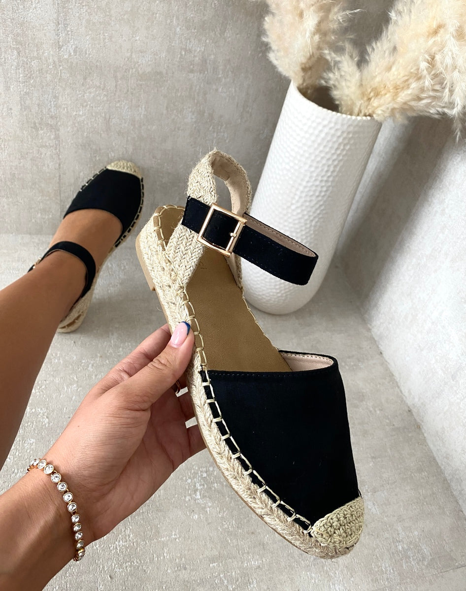 Closed Toe Ankle Strap Espadrille Sandals