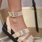 Multi Strap Ankle Buckle Chunky Sandals