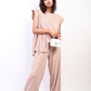 Ruffle Trim Top and Wide Leg Trouser Co-ord Set