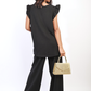 Ruffle Trim Top and Wide Leg Trouser Co-ord Set