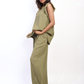 Ruffle Trim Top and Wide Leg Trouser Co-ord Set