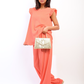 Ruffle Trim Top and Wide Leg Trouser Co-ord Set