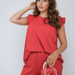 Ruffle Trim Top and Wide Leg Trouser Co-ord Set