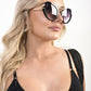 Curved Cat Eye Sunglasses