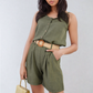 Belted High Waist Shorts