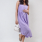 Button Front Strappy Midi Dress