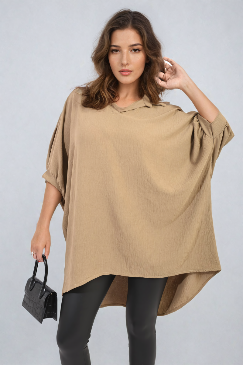 Balloon Sleeve Oversized Top - BB Fashion Outlet