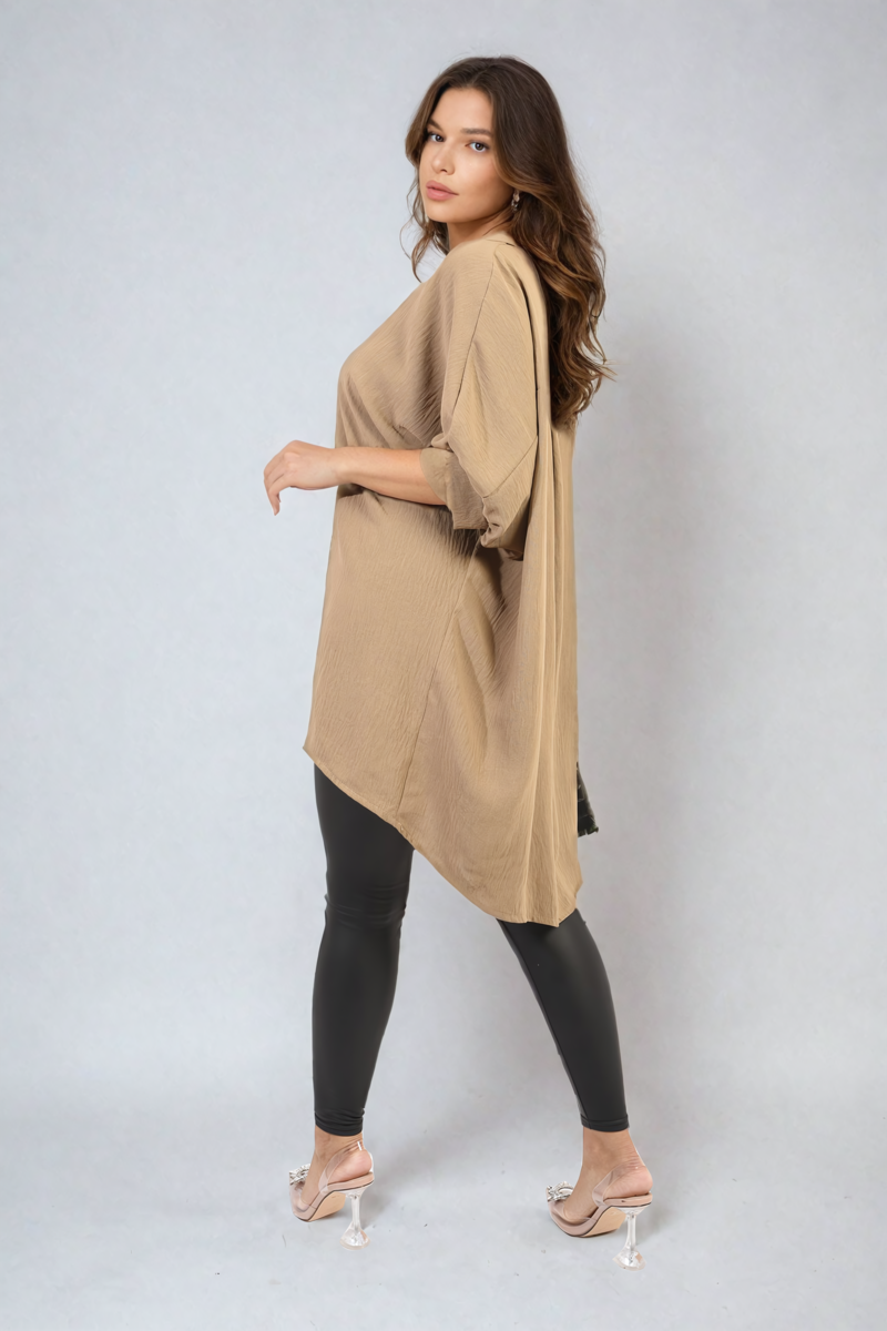 Balloon Sleeve Oversized Top - BB Fashion Outlet