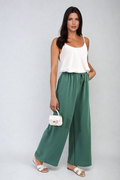 Drawstring Waist Wide Leg Trousers - BB Fashion Outlet