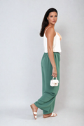 Drawstring Waist Wide Leg Trousers - BB Fashion Outlet