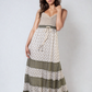 Tiered Crochet Strappy Maxi Dress