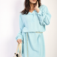 Ruffle Sleeve Pocket Button Front Dress